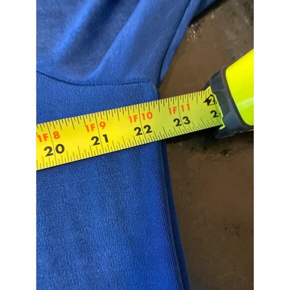 Chicos Travelers Blue Black Asymmetrical Hem Flowing Pullover Top Sz XL - Picture 6 of 8